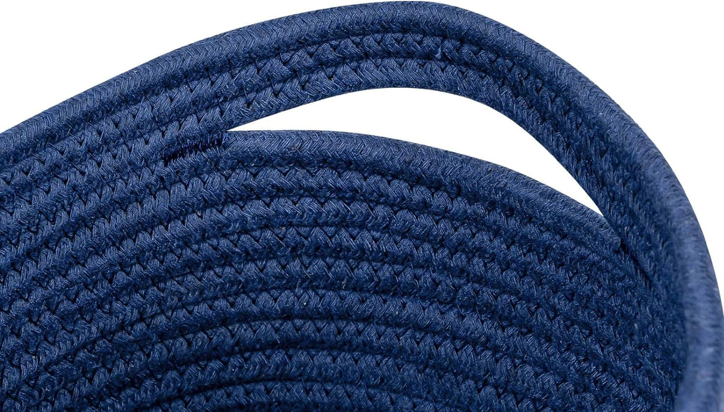 CubesLand Storage Basket, Cotton Rope, Navy Blue, 2 Pack, Organizing/Storage, Closet, Shelves, Decorative