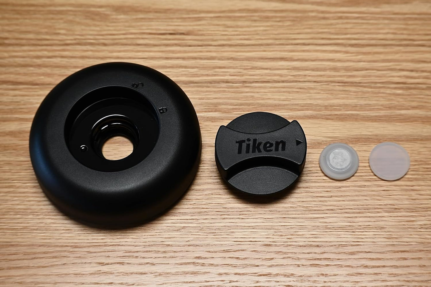 Tiken Airtight Coffee Canister Compact Size for Outdoors - Double Wall Stainless Steel, UV Blocking, Switchable to Food Storage Container 480ml Black