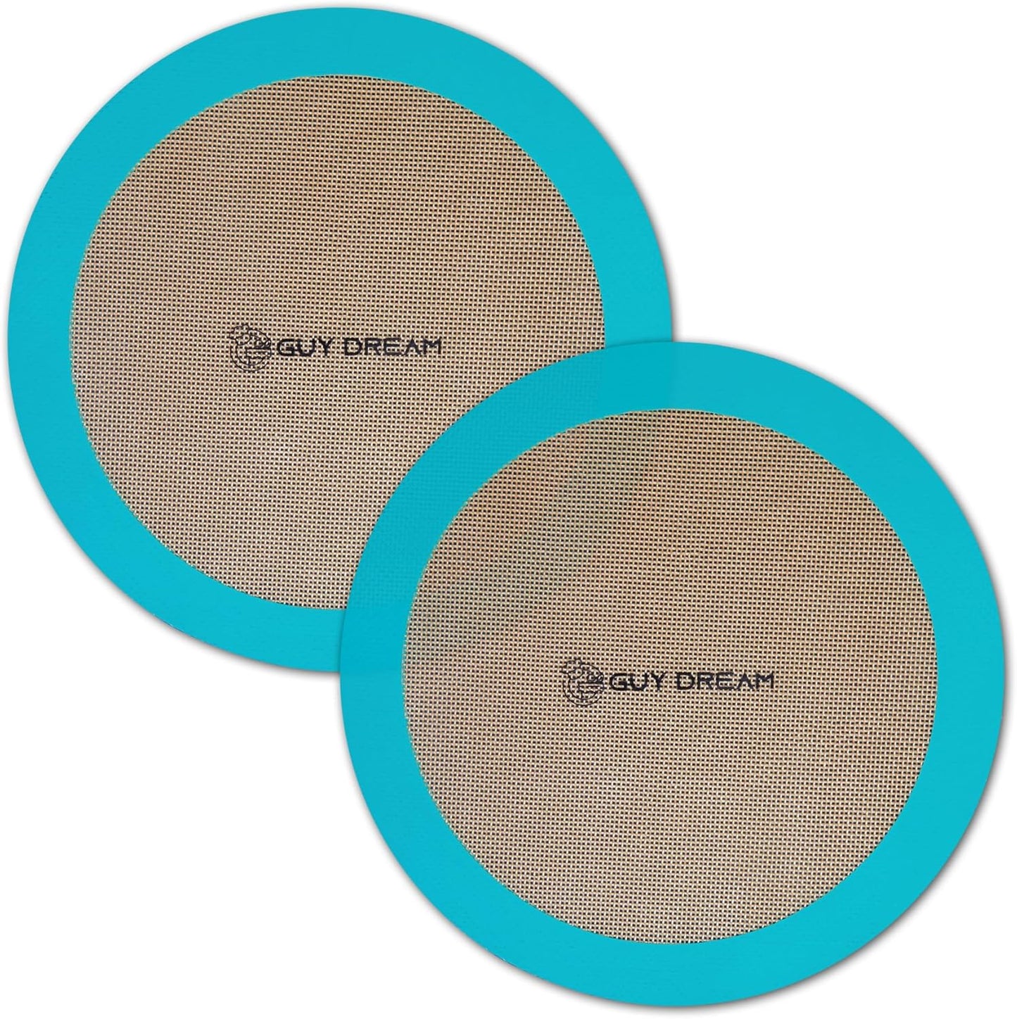 GUYDREMAT 9-Inch Silicone Baking Mats Set of 2 - Non-Adhesive, Heat Resistant Up to 480°F, Durable for Baking Cakes, Pizza, Pastries, Bread, Easy Storage, Ideal for Convection Ovens