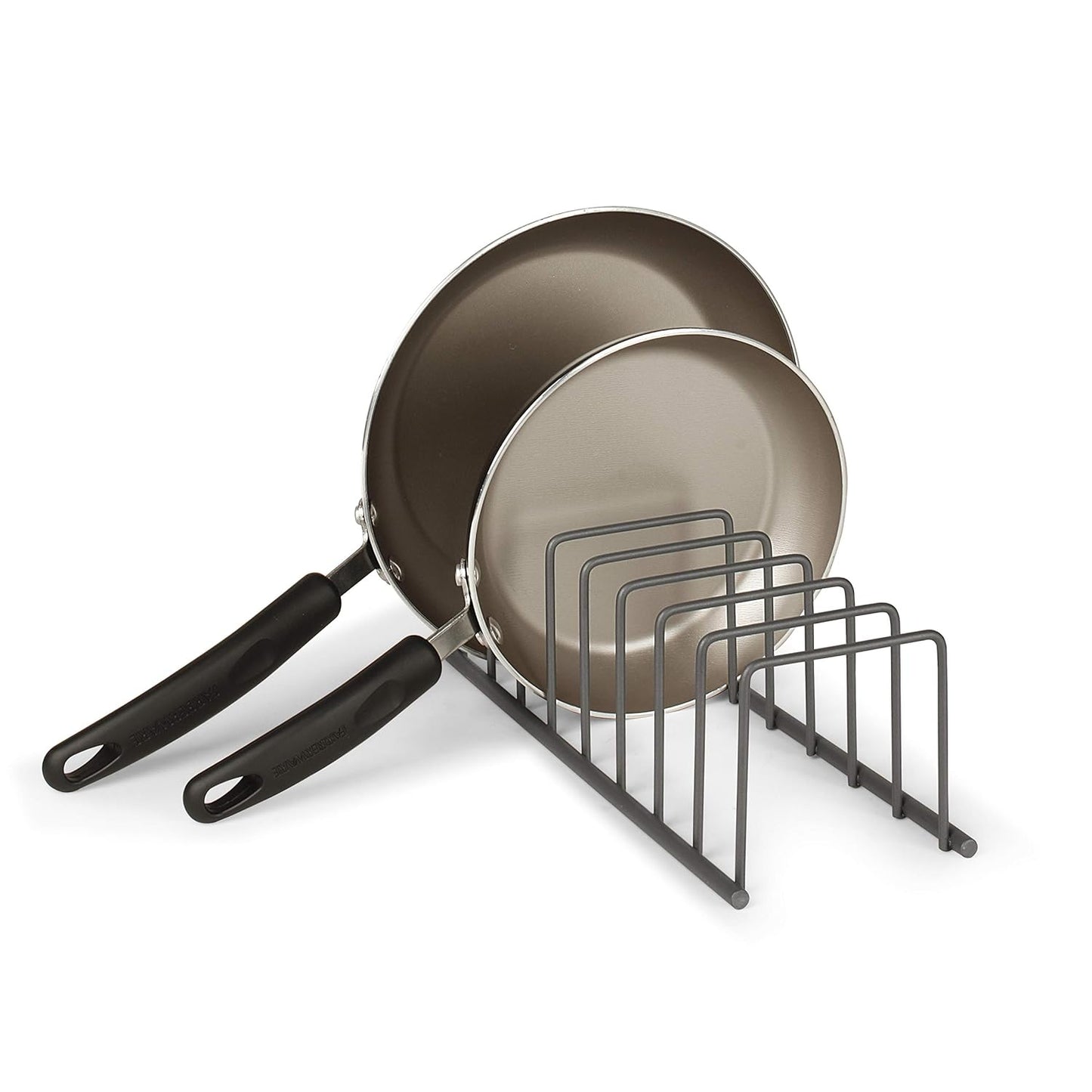 Spectrum Euro Cutting Board Holder Stand for Countertop or Inside Kitchen Cabinet Organization Industrial Gray, 8 Slot Cutting Board Drying Rack or Cabinet Plate Bakeware Storage Organizer