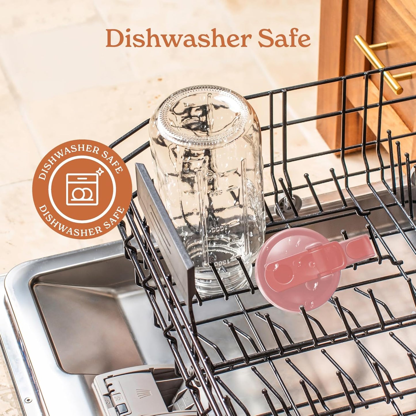 SMIRLY 64 oz Mason Jar Pitcher,Glass Pitcher with Wide Mouth,Water Jug with Double Leak Proof Lid for Iced Coffee,Hot Water,Breast Milk