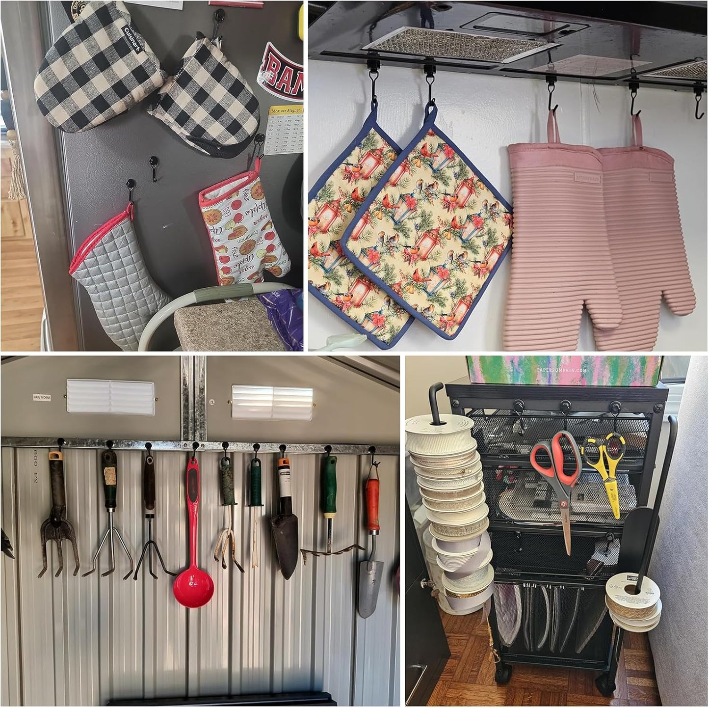 LOVIMAG Hooks, 30lbs+ Magnetic Magnet Hook 2025 Cruise Cabin Ship Essentials Heavy Duty Strong Refrigerator Fridge Hanging for Classroom Beach Vacation Kitchen Grills Home Mug Hanger (12 Pack), Black