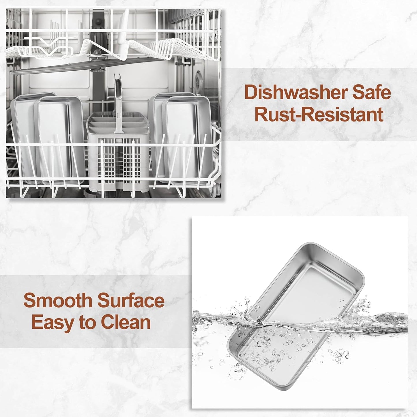 LIANYU 4 Pack Loaf Pans for Baking Bread, 9x5 Inch Bread Pan, Stainless Steel Meatloaf Baking Loaf Tin for Homemade Banana Sourdough, Dishwasher Safe