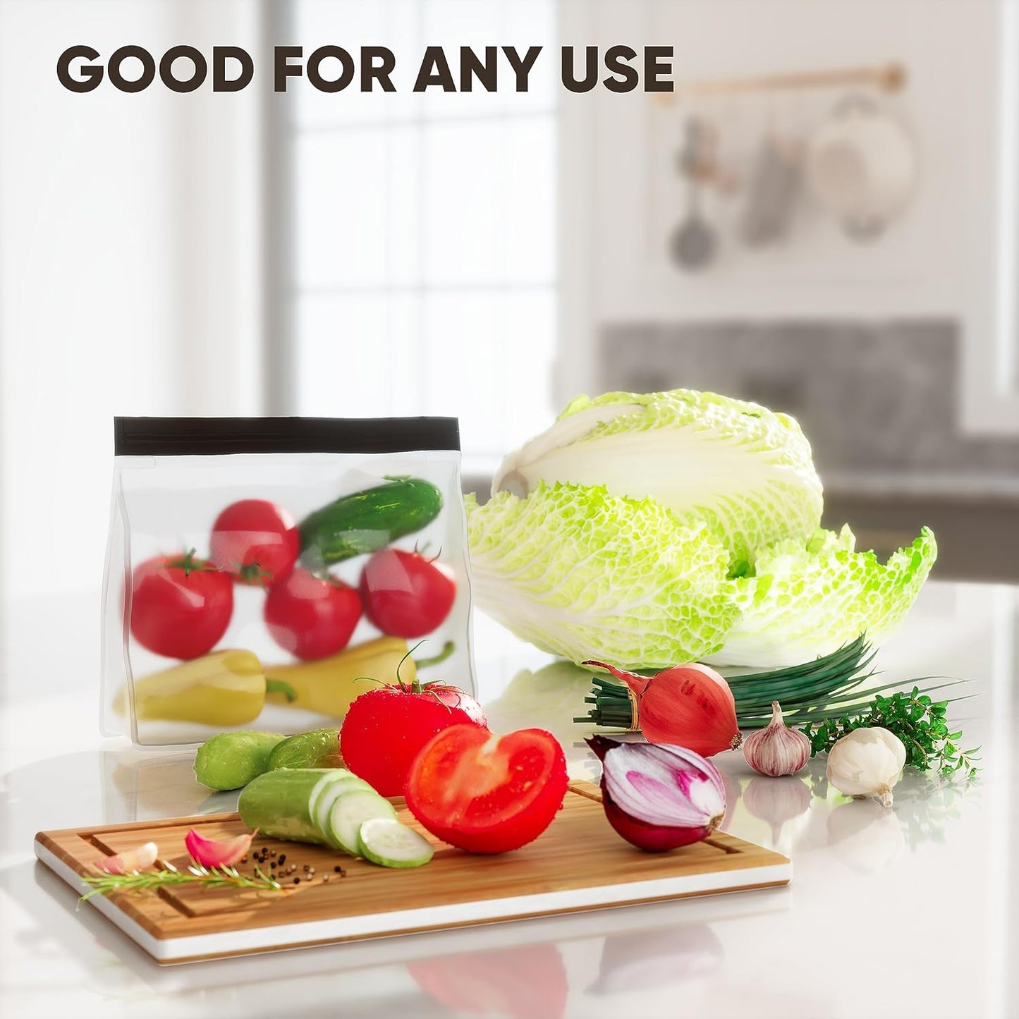 BERLINZO Reusable Ice Storage Bag - Freezer Safe Leak Proof Silicone and Plastic-Free Lunch Bag for Ice and Food Storage - BPA-Free - 2 Pack