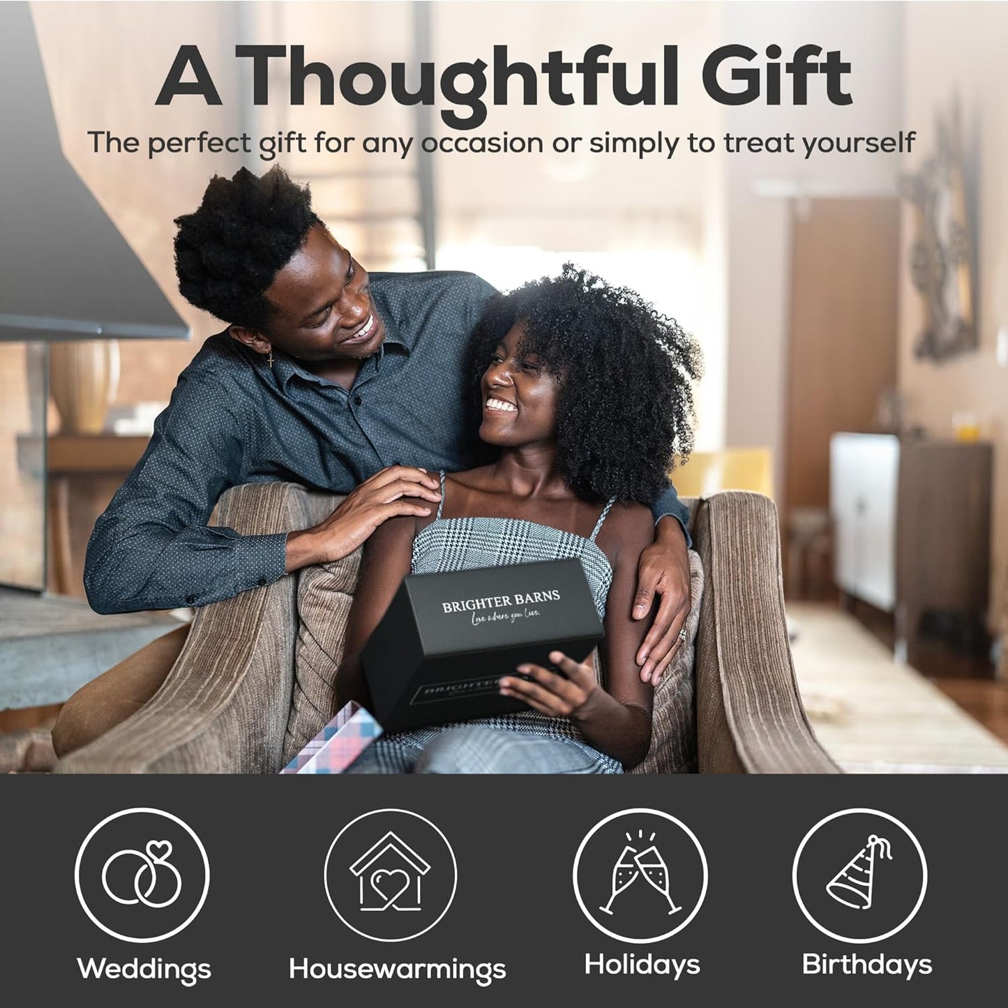 Gold Salt and Pepper Shakers Set by Brighter Barns - Gold Kitchen Decor & Accessories - Neutral Minimal Decor - Modern Glass Shakers with Stainless Steel Lids for Home, Restaurants