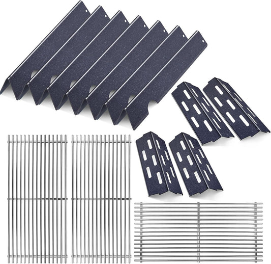 Grill Grate and Flavorizer Bars Heat Deflector Grill Parts for Weber Genesis 2 GS4 Grates 66089 66097, Weber Genesis II E-410, E-435, S-435, SE-410,for Weber 66041, 66033, 66796 Parts