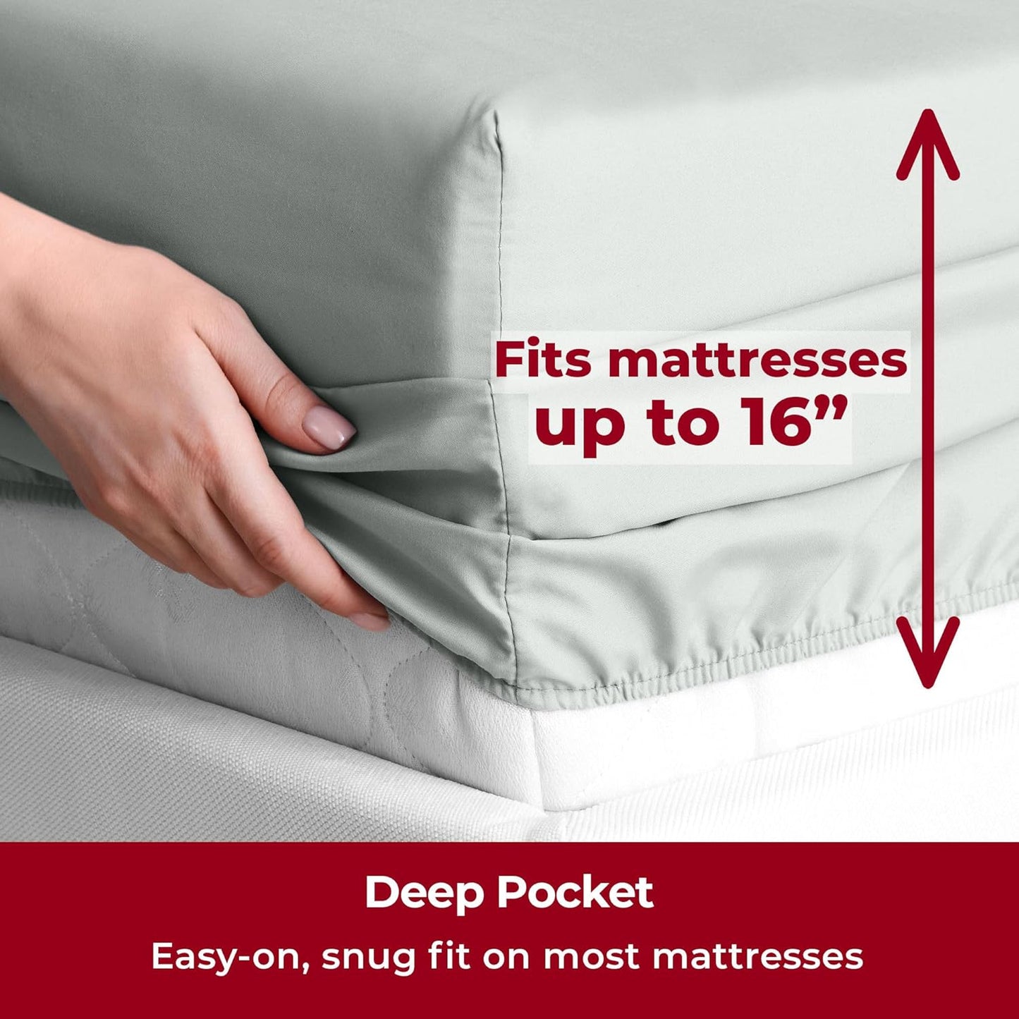 Mellanni Twin XL Sheets Set - 3 PC Iconic Collection Bedding - Hotel Luxury, Extra Soft, Cooling Bed Sheets - Wrinkle, Fade, Stain Resistant (Twin Extra Long, Spa Mint)