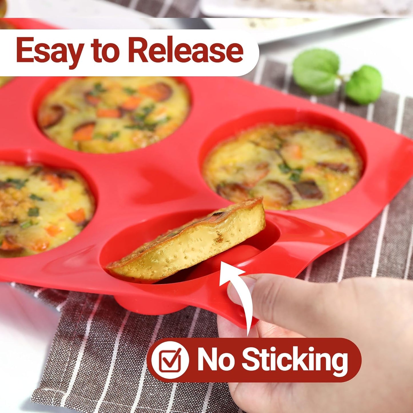 Silicone Egg Pans, 3 Inch Muffin Top Pan Non Stick Molds for Breakfast Sandwiches, 3 Pack Whoopie Pie Pan, Circle for Baking English Muffins, Egg Sandwich, Whoopie Pies