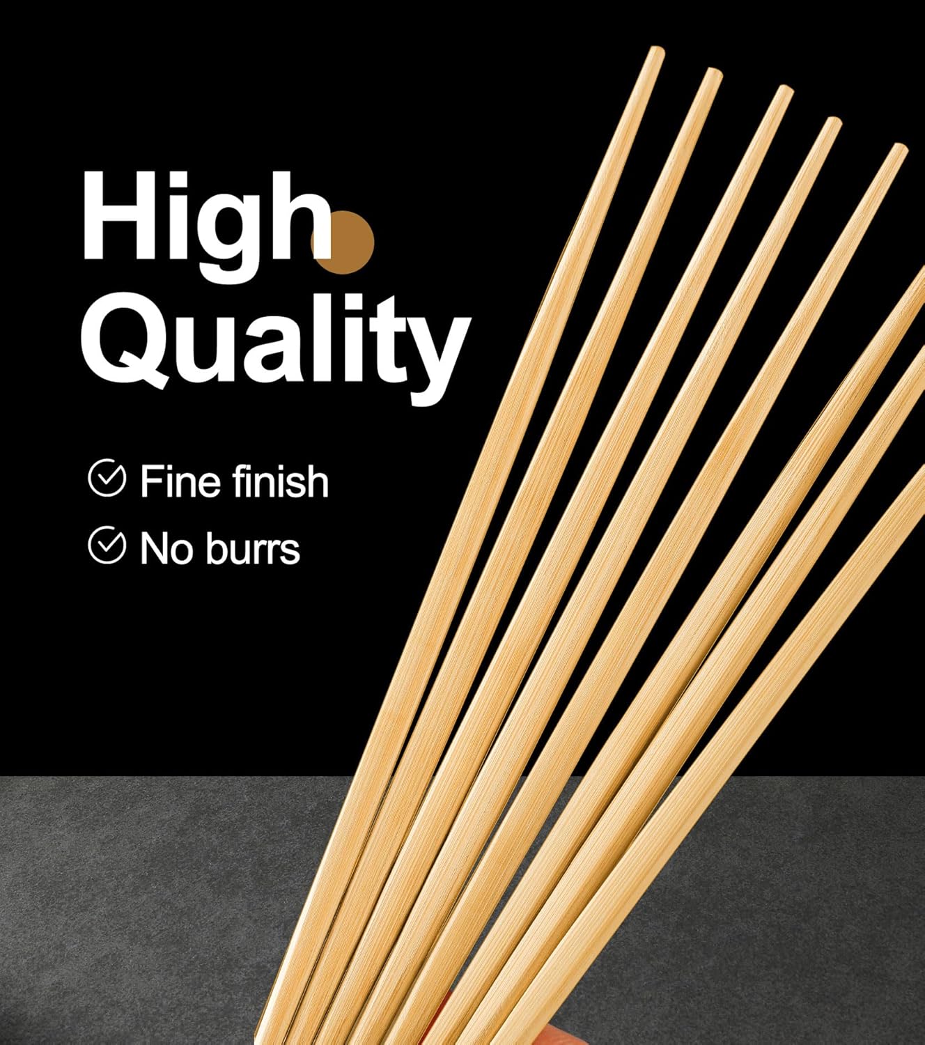 500 Pairs Disposable Bamboo Chopsticks Bulk 9.45in Japanese Sushi Restaurant Separated Pointed Chop Sticks