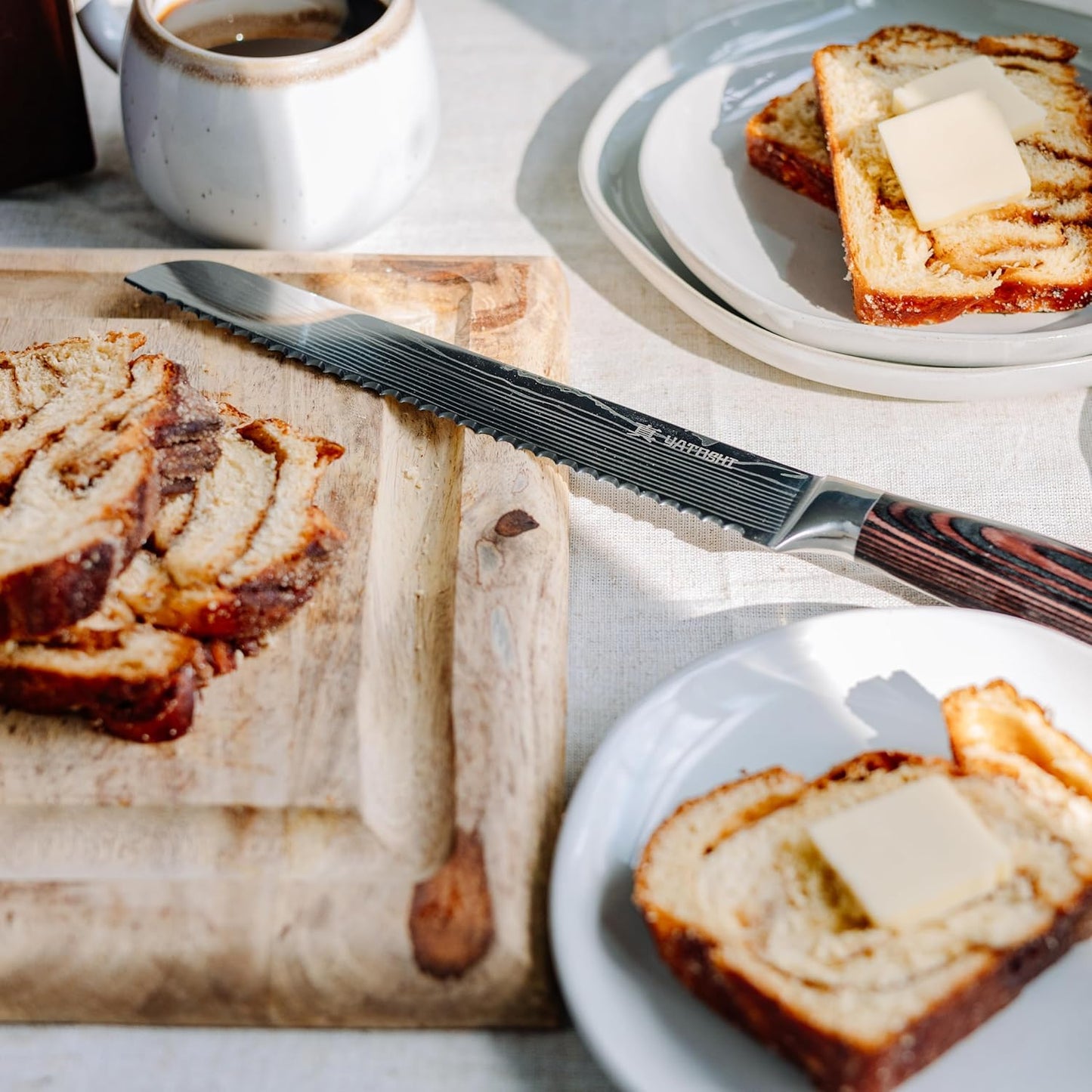 Yatoshi Professional Kitchen Knife Set, 15 Pieces, High Carbon Stainless Steel, Ergonomic Handle