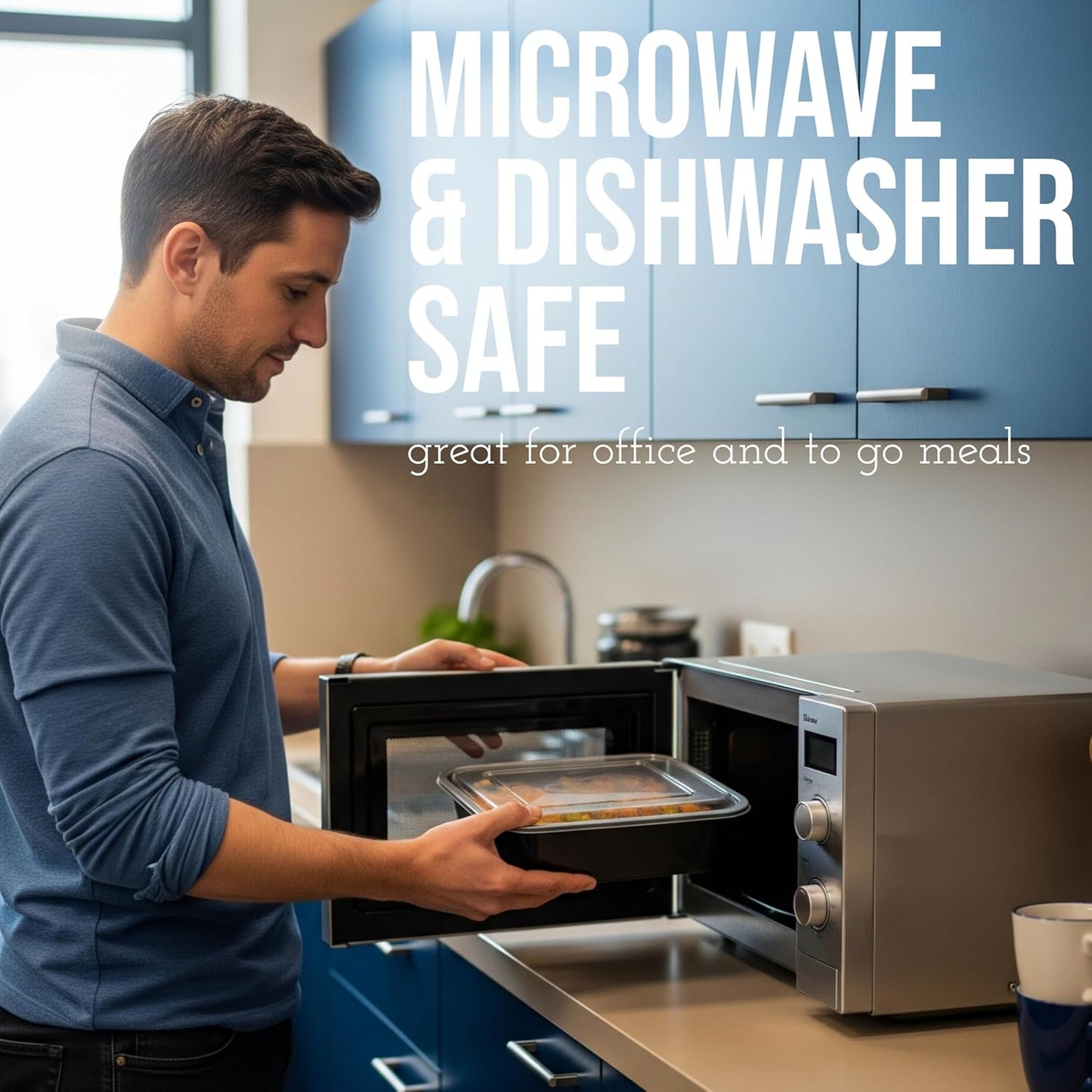 Pomp 38 oz Single Compartment Meal Prep Containers + Lids (10 Pack) | Reusable, Leak-Proof, BPA-Free Food Storage Containers | Microwave, Freezer & Dishwasher Safe