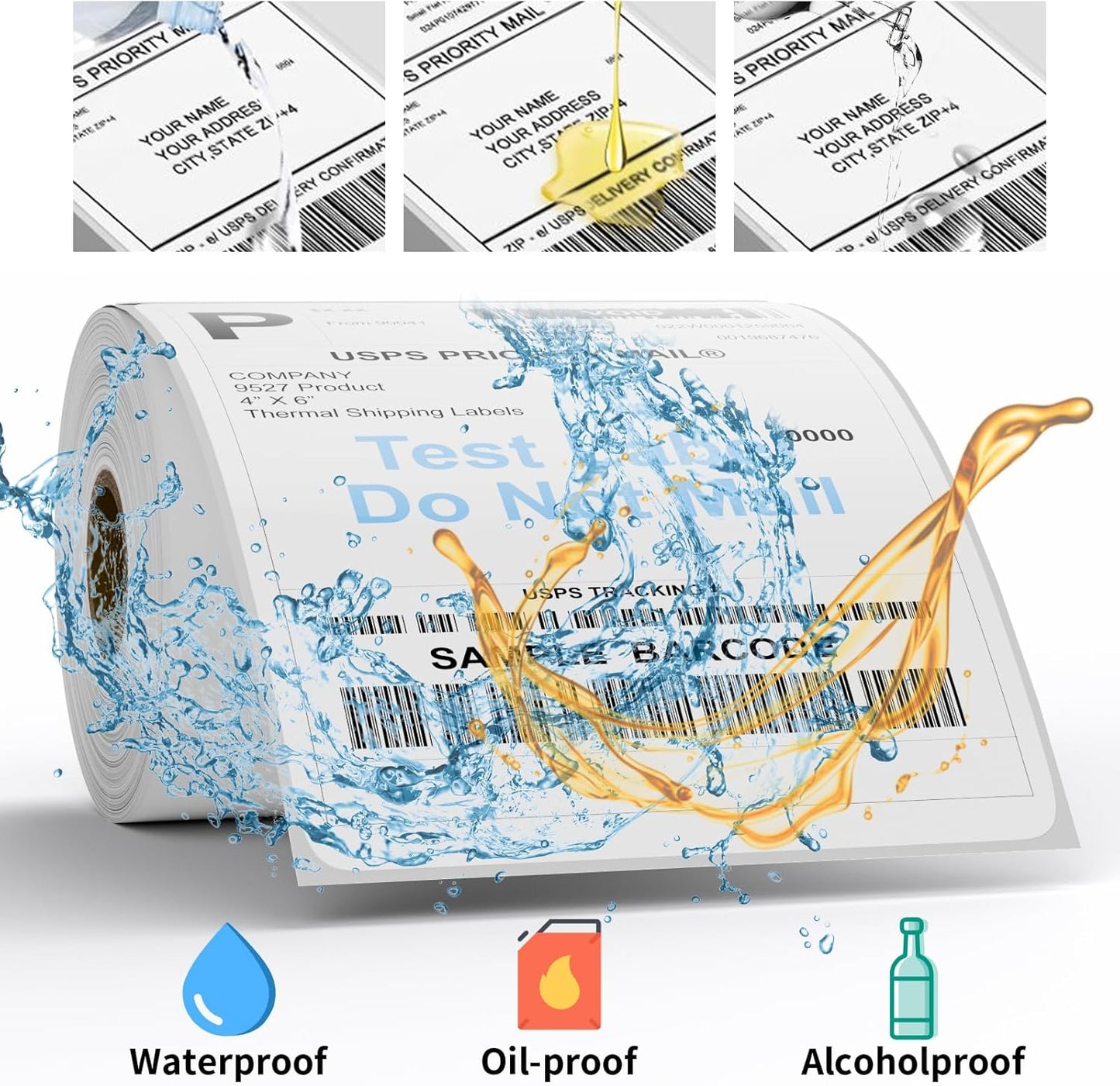 9527 Product Shipping Labels 4x6, 20 Rolls x 250 Labels, Direct Thermal, Compatible with Zebra, Eltron Printers