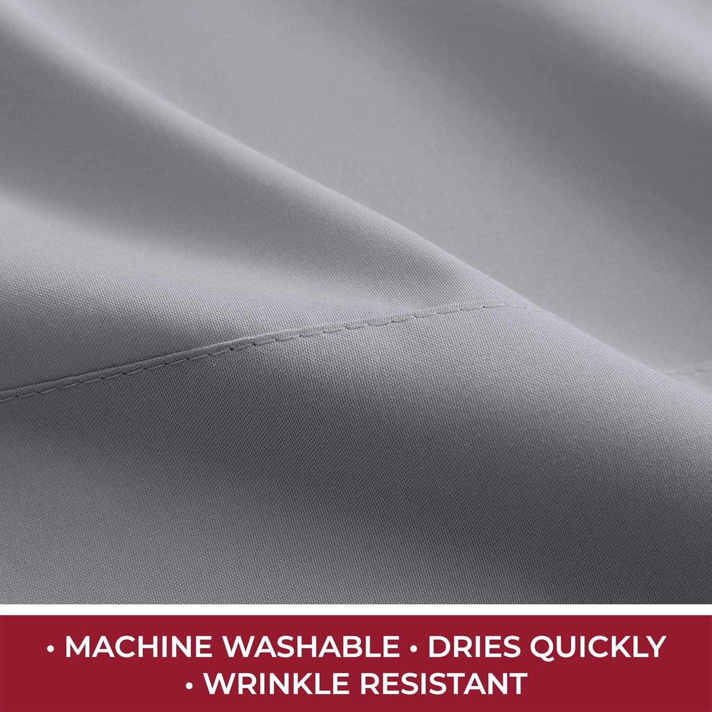 Mellanni RV Short Queen Sheets - 4 PC Iconic Collection Bedding - Hotel Luxury, Extra Soft, Cooling Bed Sheets - Deep Pocket up to 10 inch (RV/Short Queen, Gray)