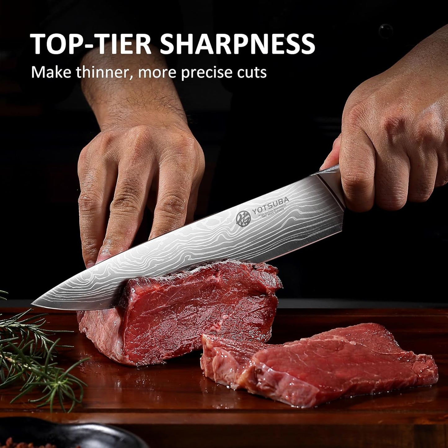 YOTSUBA Chef Knife, 9 Inch Kitchen Chef's Knife, Ultra Sharp High Carbon Steel Professional Cooking Kitchen Knife with Ergonomic Handle, Gift Box Included