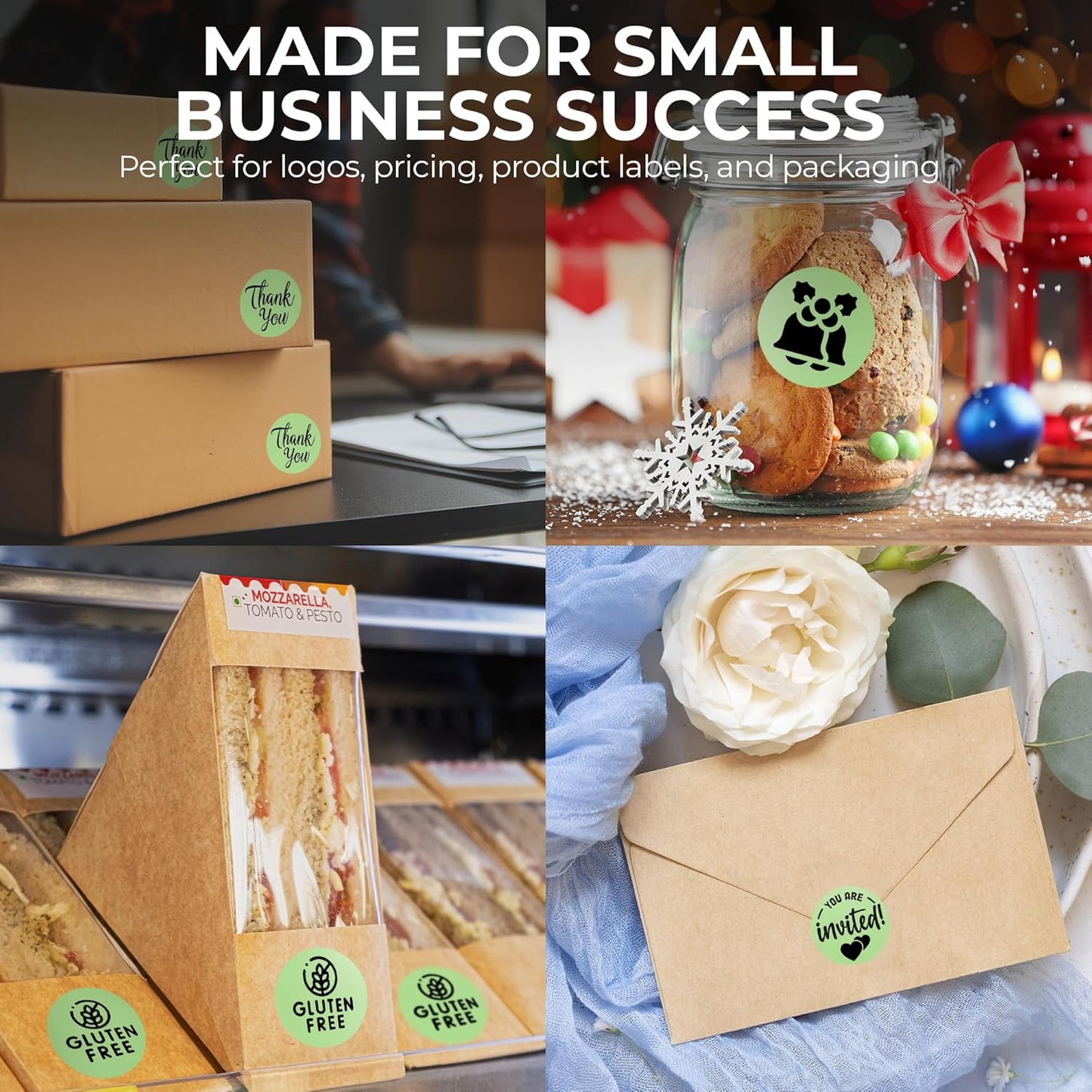 Perco Green 2-Inch Perforated Circle Dot Thermal Sticker Labels — 300 Stickers/Roll, Direct Thermal Printer Compatible—with Permanent Adhesive for Organizing, Color Coding, Bin Labeling—Made in USA