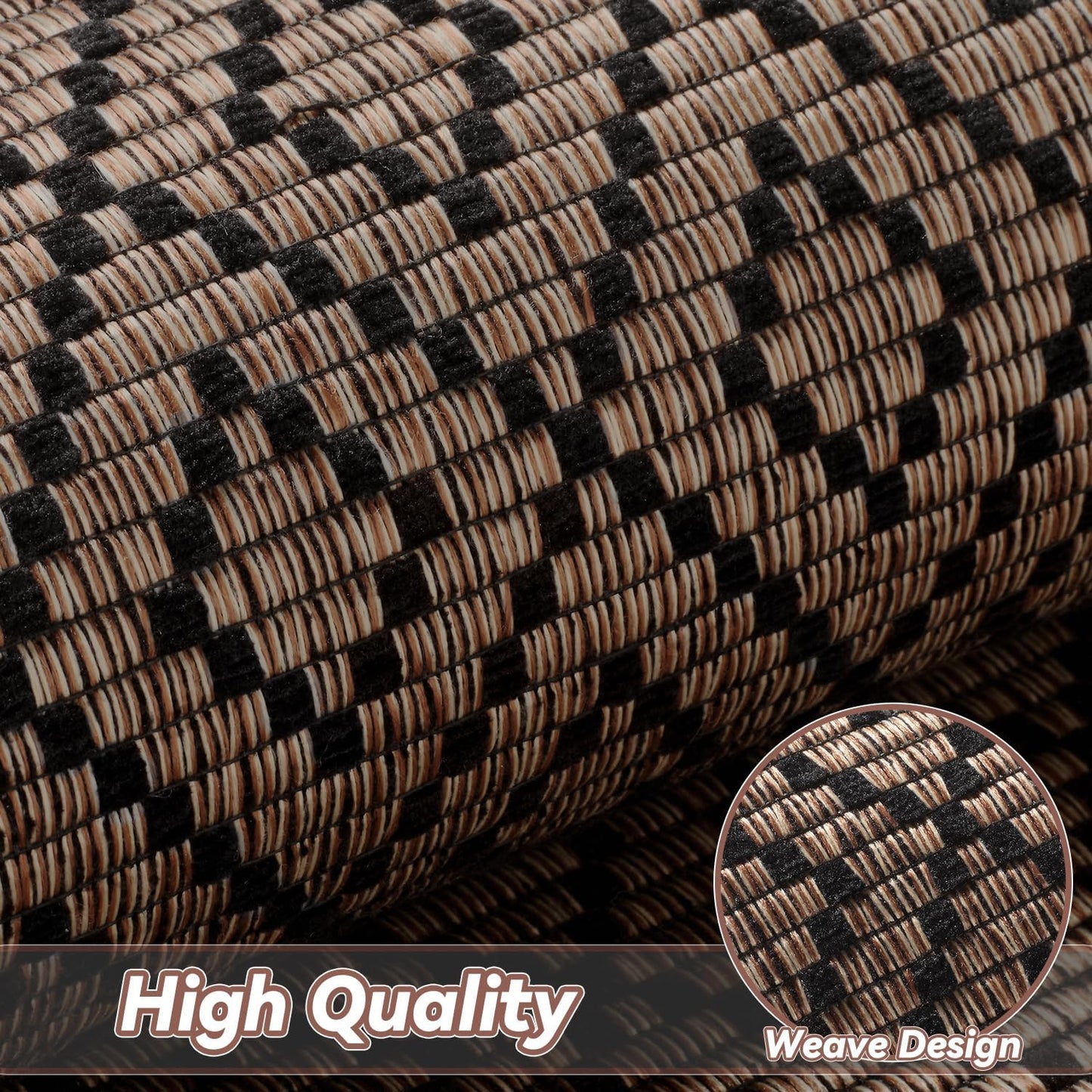 PADOOR Kitchen Runner, Rubber Backed Kitchen Runner Rugs Non Skid Washable, Super Absorbent Kitchen Mats for Floor Front of Sink, 20"x47" Black