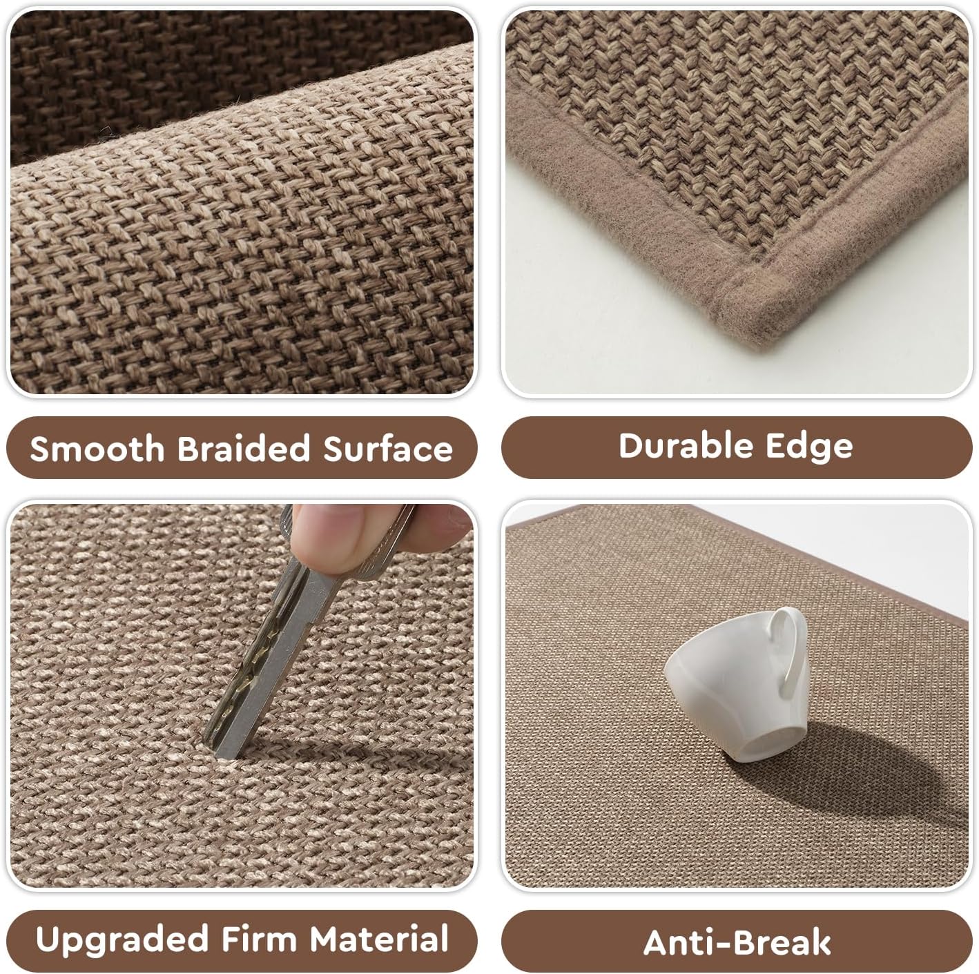 tchdio Kitchen Mats for Floor, Rubber Backed Kitchen Rugs Non Slip Washable, Superior Absorbent Kitchen Runner Rug Easy to Clean, Comfort Kitchen Floor Mat Front of Sink (Tan, 20" × 32")