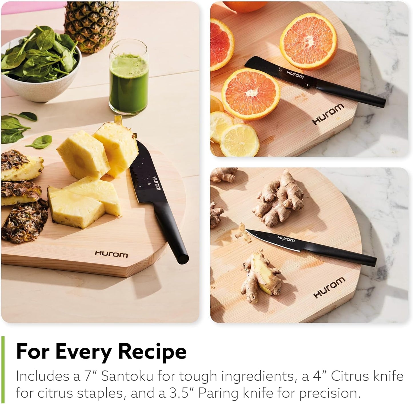 Hurom Black H320 Slow Juicer with German Steel Knife Set, Self-Feeding Cold Press Juice Machine, Corrosion-Resistant and Non-Stick Coated Blades, High Yield, BPA Free (500ml/ 16oz)