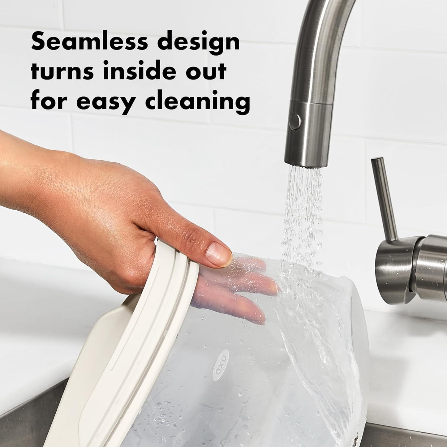 OXO Good Grips Silicone Reusable Bag – Half Gallon Bag (64 oz) - Oat