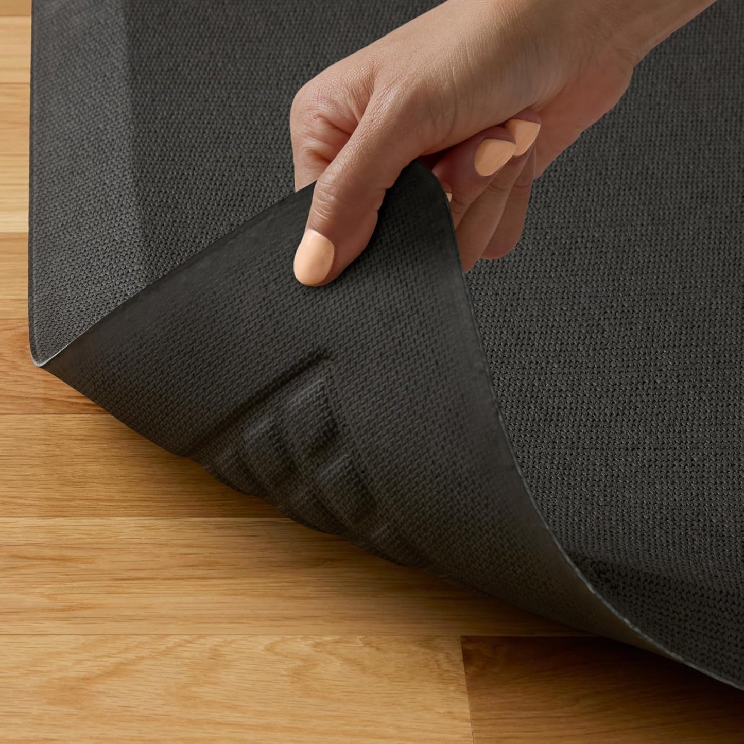 KitchenAid Gourmet Series Kitchen Comfort Gel Mat, Solid Basketweave, Charcoal Grey, 20"x39"