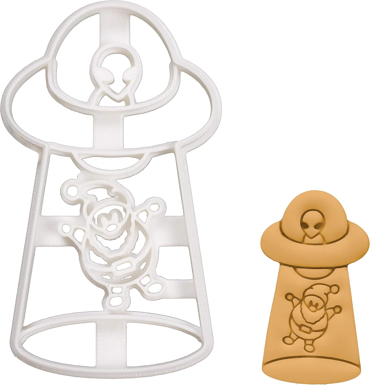 UFO Abducts Santa Claus cookie cutter, 1 piece - Bakerlogy