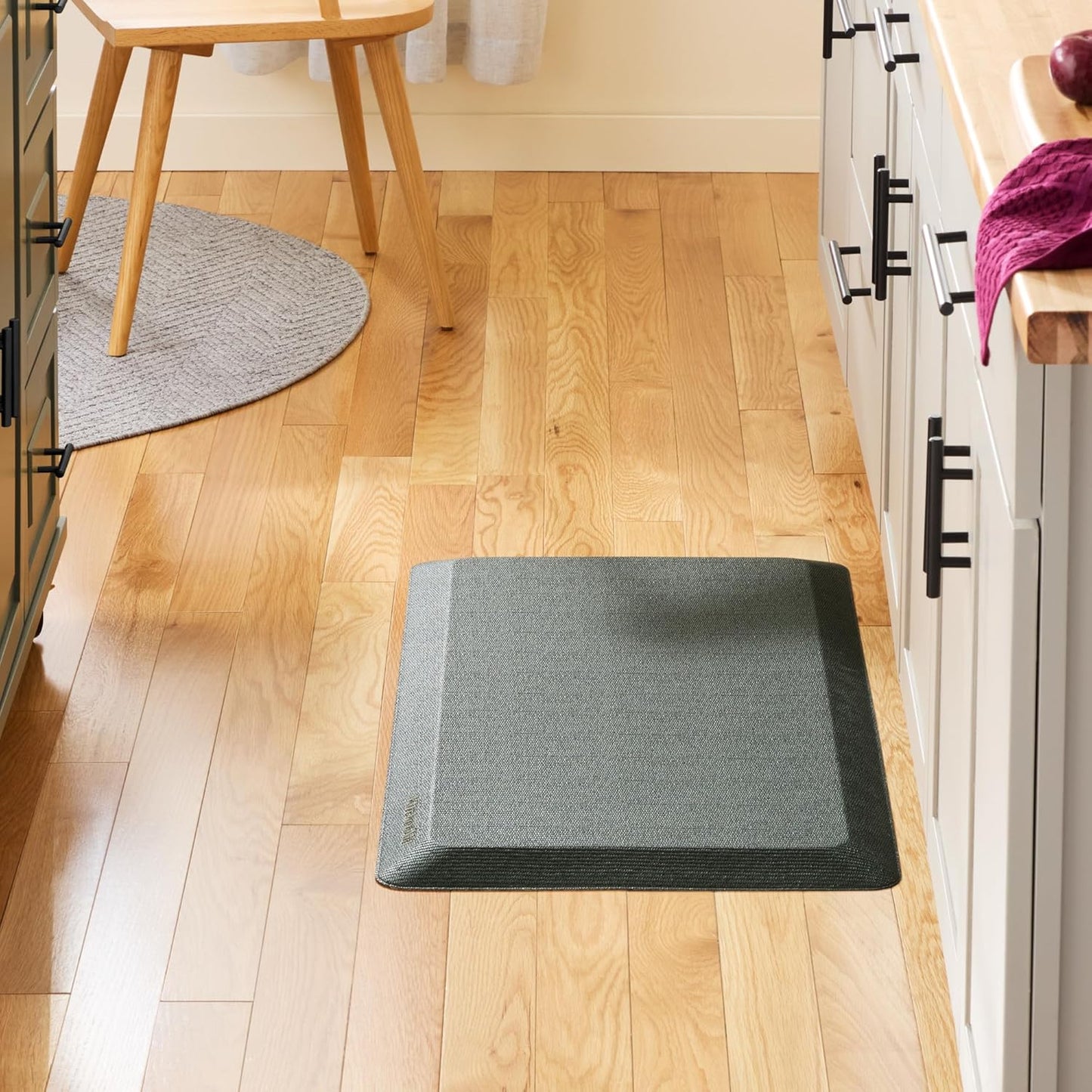 KitchenAid Gourmet Series Kitchen Comfort Gel Mat, Solid Basketweave, Deep Forest Green, 20"x39"