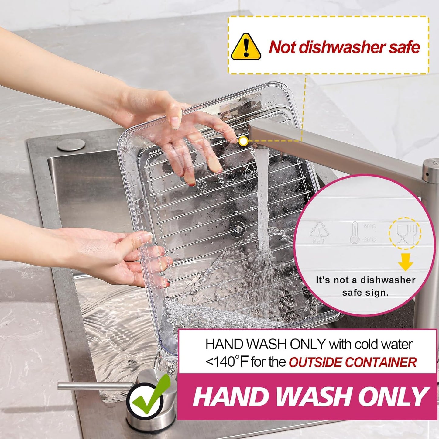 shopwithgreen Snackle Box Charcuterie Container, Divided Serving Tray with Lid and Handle for Party, Veggies, Fruits, Nuts, Food Tray Platter Snack Box Container for Entertaining, Picnic, Pink, 2pcs