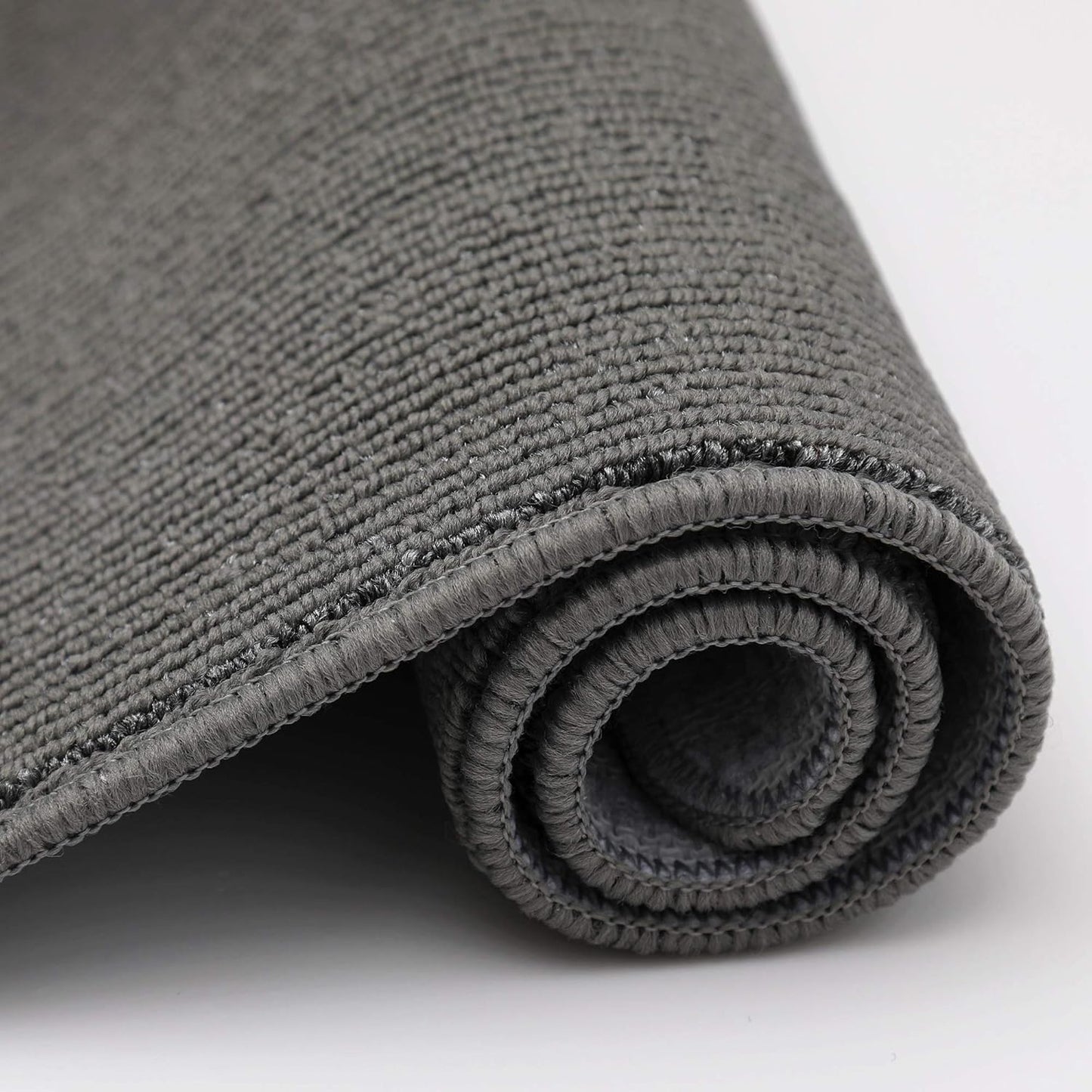 COSY HOMEER 24x35 Inch/24X60 Inch Kitchen Rug Mats Made of 100% Polypropylene Strip TPR Backing 2 Pieces Soft Kitchen Mat Specialized in Anti Slippery and Machine Washable,Grey