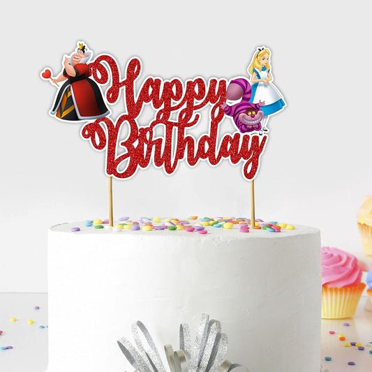 Seyal® Alice in Wondrland Happy Birthday Cake Topper