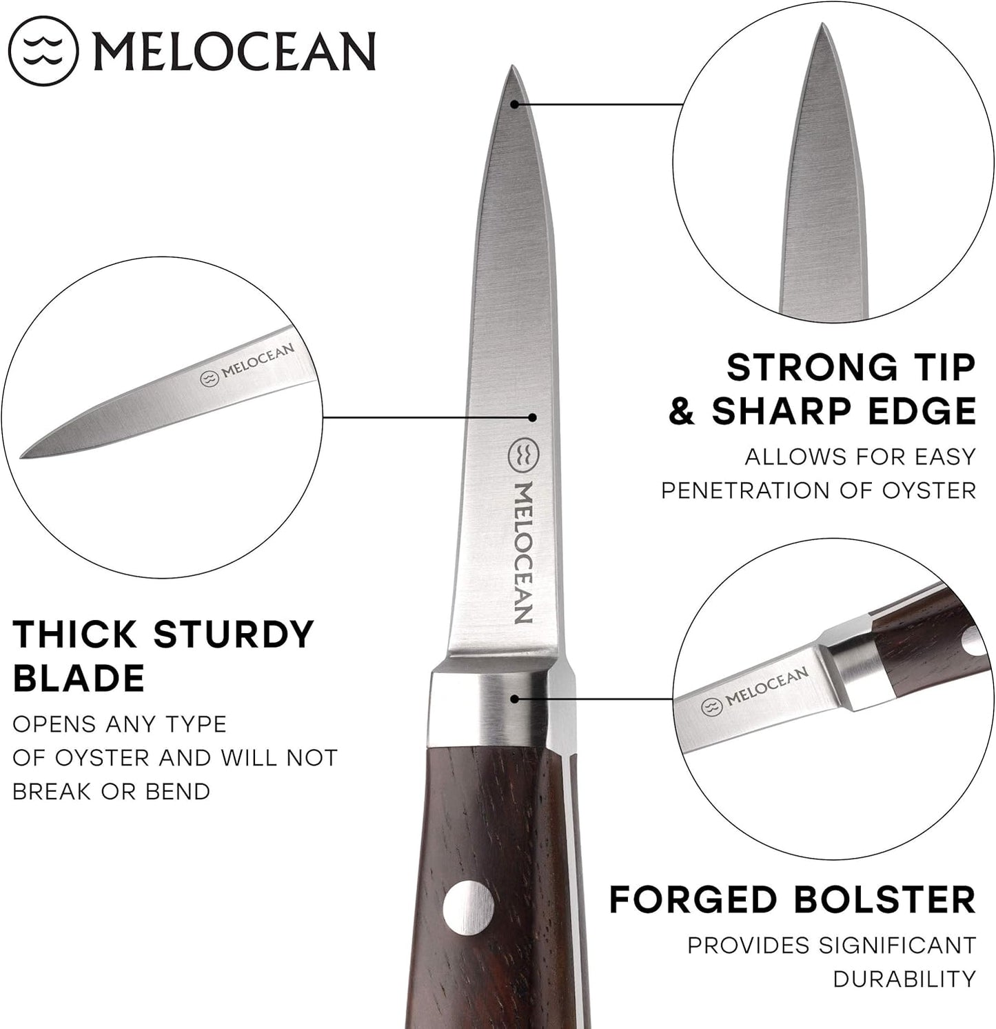 Oyster Shucking Knife and Gloves Set - Premium Oyster Knife and Oyster Shucking Glove Kit - Professional Oyster Shucker Clam Knife Oyster Opener Tool in Lovely Box - Bonus Ebook and Brochure Included