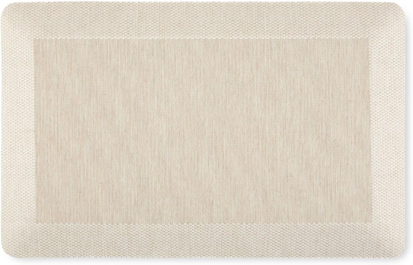 Martha Stewart Mira Modern Heathered Anti-Fatigue Air-Infused Kitchen Mat, Beige, 19.6"x32"