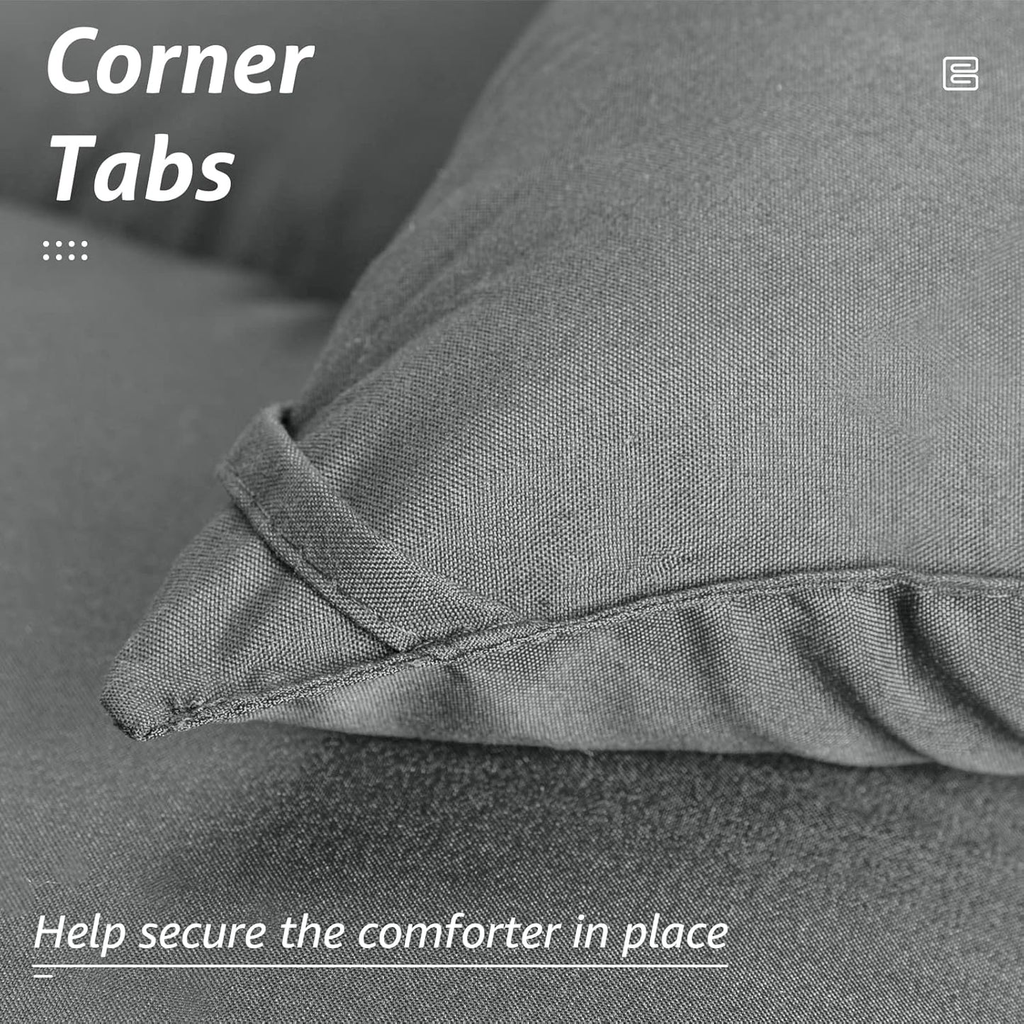 HYLEORY All Season Full Size Bed Comforter - Cooling Down Alternative Quilted Duvet Insert with Corner Tabs - Winter Warm - Machine Washable - Light Grey