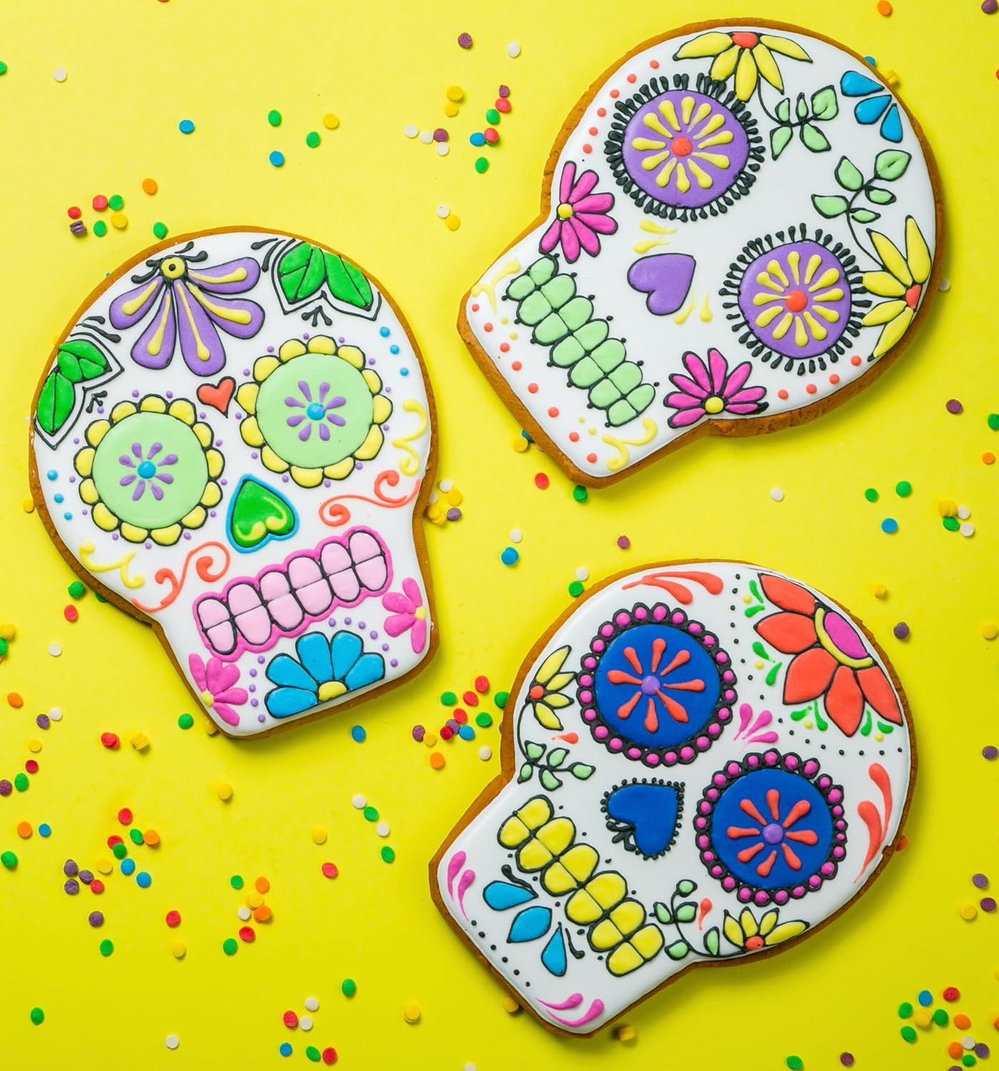 Sugar Skull Cookie Cutter, Food Grade Premium Stainless Steel, Dishwasher Safe