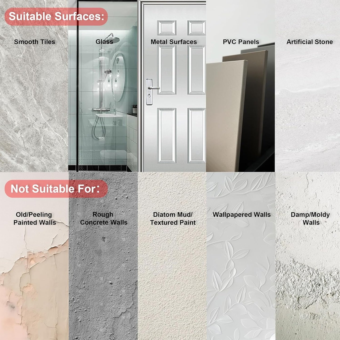 Aluminum Wall Hooks, No Drill Damage-Free Adhesive Hook,Product for Hanging Heavy Duty for Bathroom Kitchen Home (Slanting Square Black Hook, 4)