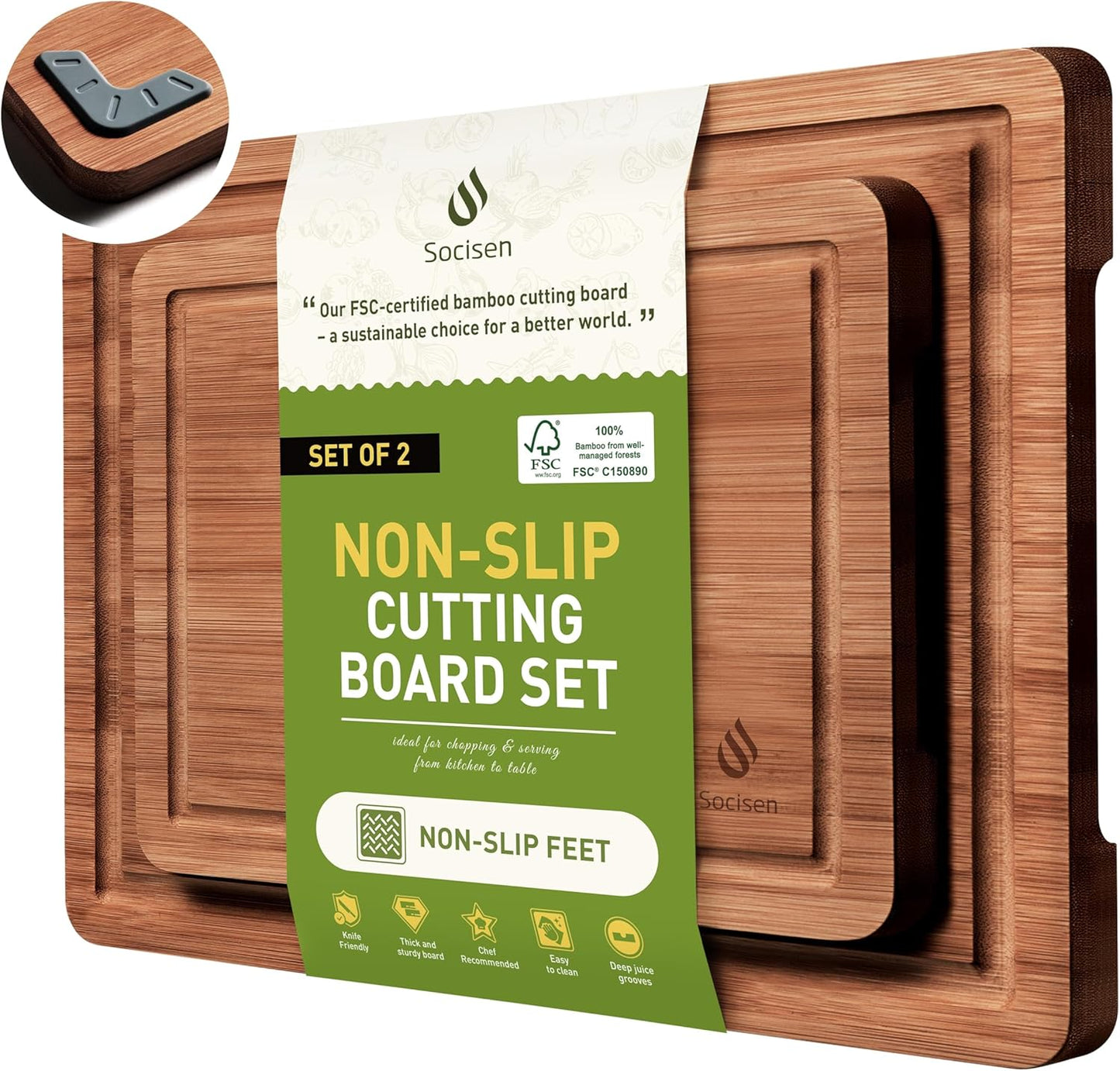 Bamboo Cutting Board Set Non Slip Feet Over Sink Gifts Best Mama Mommy Bonus Busy Mom Ever Christmas Xmas Birthday Law Step Stepmom Stepmother Who Have Everything Good Unique Useful Present