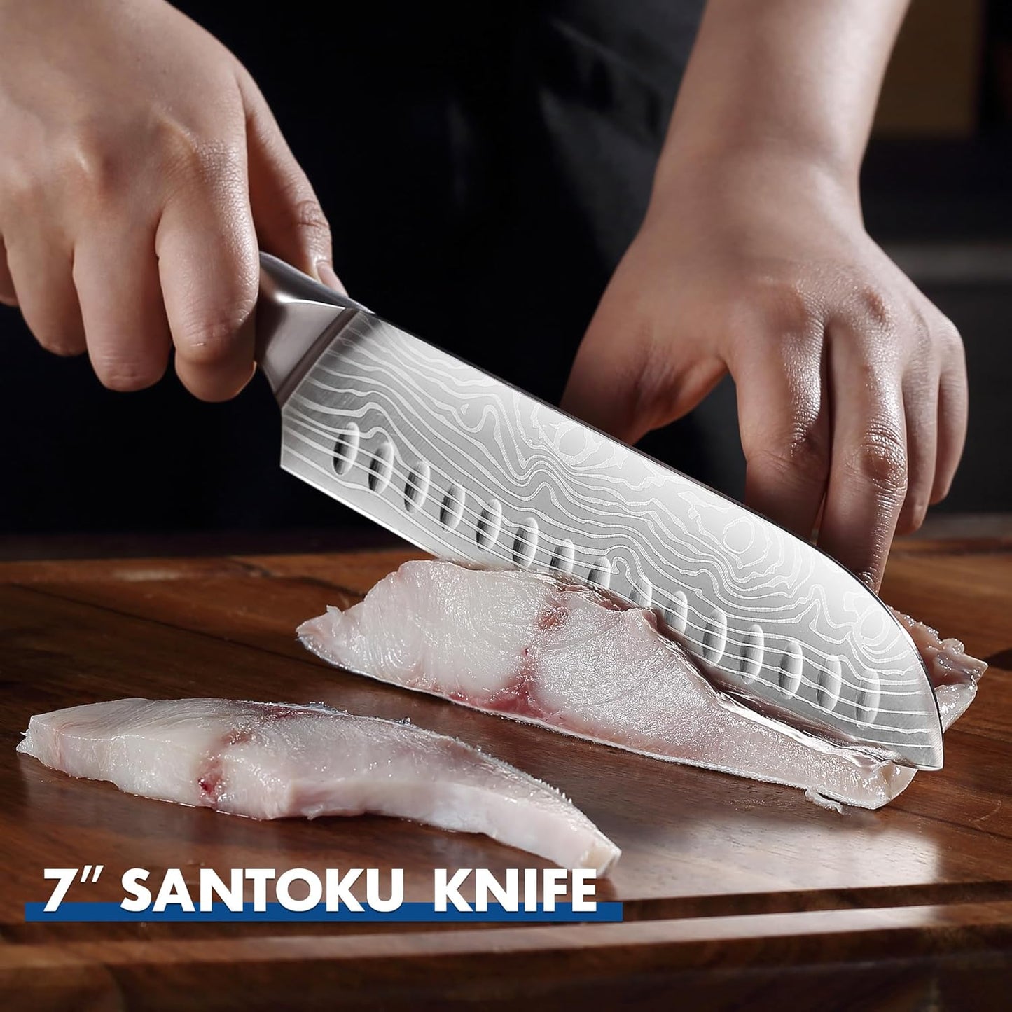 YOTSUBA 5PCS Kitchen Knives Set,Kitchen Knife Set,German High Carbon Stainless Steel Ultra Chef Knife Sets with Ergonomic Handle for Chopping Vegetable and Cooking