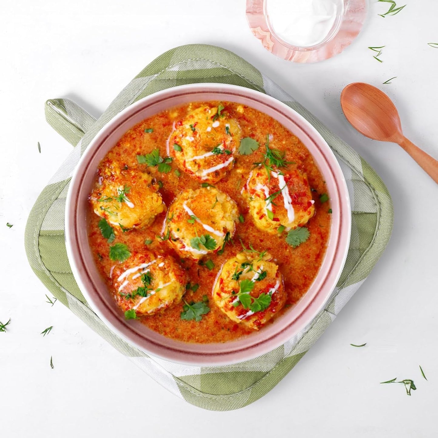 Cotton Pot Holders for Kitchen Heat Resistant Potholder Hot Pads Trivet Coaster Non-Slip Potholders Set for Cooking and Baking (2, Green Plaid, Square，8.27 in²)