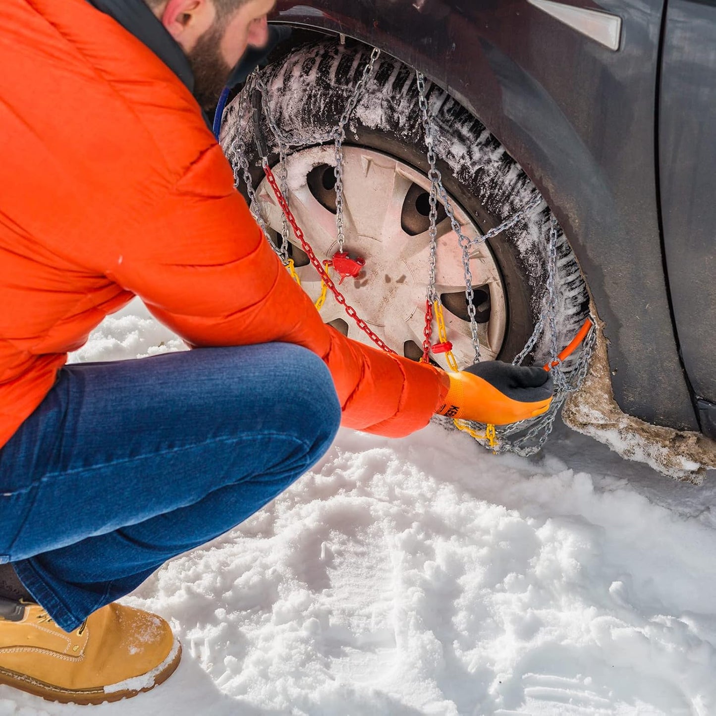 Kebada T1 Waterproof Winter Work Gloves for Men and Women,Insulated Work Gloves for Men Cold Weather,Warm Freezer Gloves XXL