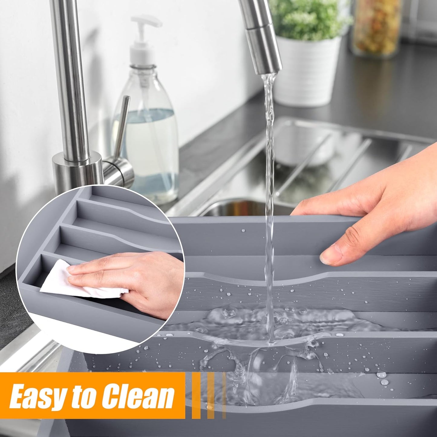 Kitchen Silverware Drawer Organizer and Storage Organizador Small De Cucharas y Tenedores Cubiertos Para Gavetas Cocina Para Gabinete Cajones Cocina Cajones Cocina Para Gabinete Hogar y Cocina Ofertas