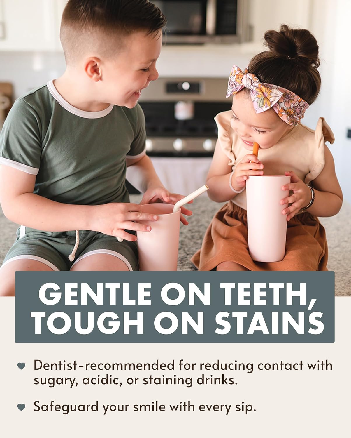 Nightingale Silicone Smoothie Straws - Flexible, Reusable Wide Drinking Straw with Cleaning Brush -Compatible w/Stanley 30oz - Bendy Boba Straws- Food-Safe, No BPA, Dishwasher Safe - Set of 6