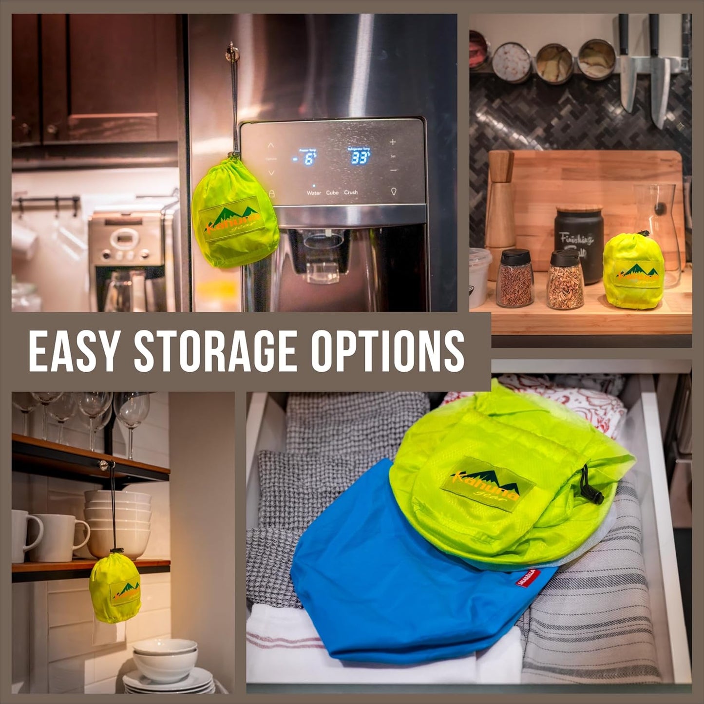 Saladzilla by Kahuna Gear: Large Salad Spinner, 2 Gallon Capacity (8 Qt.), Collapsible & Portable [Vegetable/Sprouts/Microgreen/Herb Dryer] Durable BPA-Free Fabric