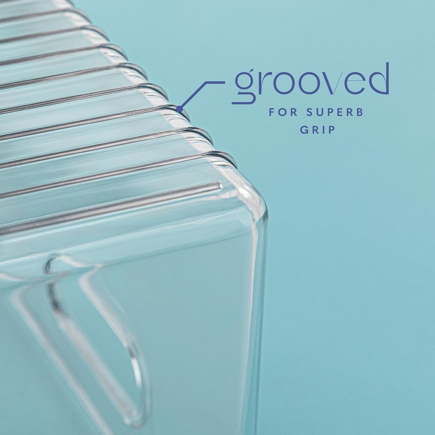 Plastic Food Storage 2 Pack Clear Container Bin with Handles for Organizing Kitchen, Pantry, Refrigerator, Freezer, Pantry, Cabinet, Closet, Bathroom. 10”x4”x5”