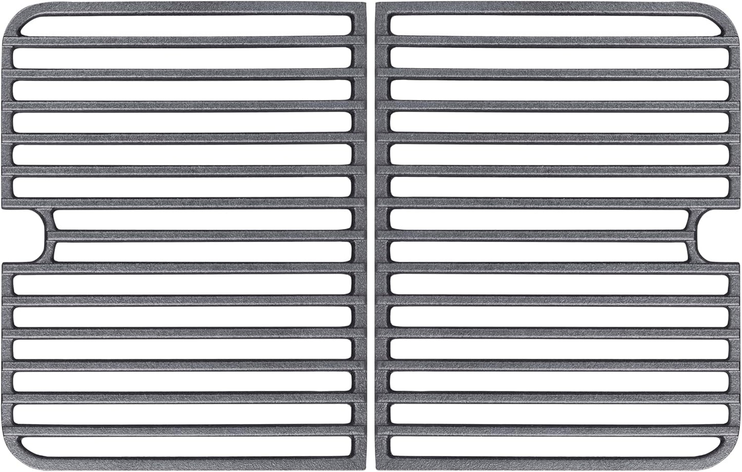 Rectangular Cast Iron Go Grate, Heavy-Duty Grates for Superior Heat Retention & Even Cooking on All Grills, Set of Two (10" x 8")