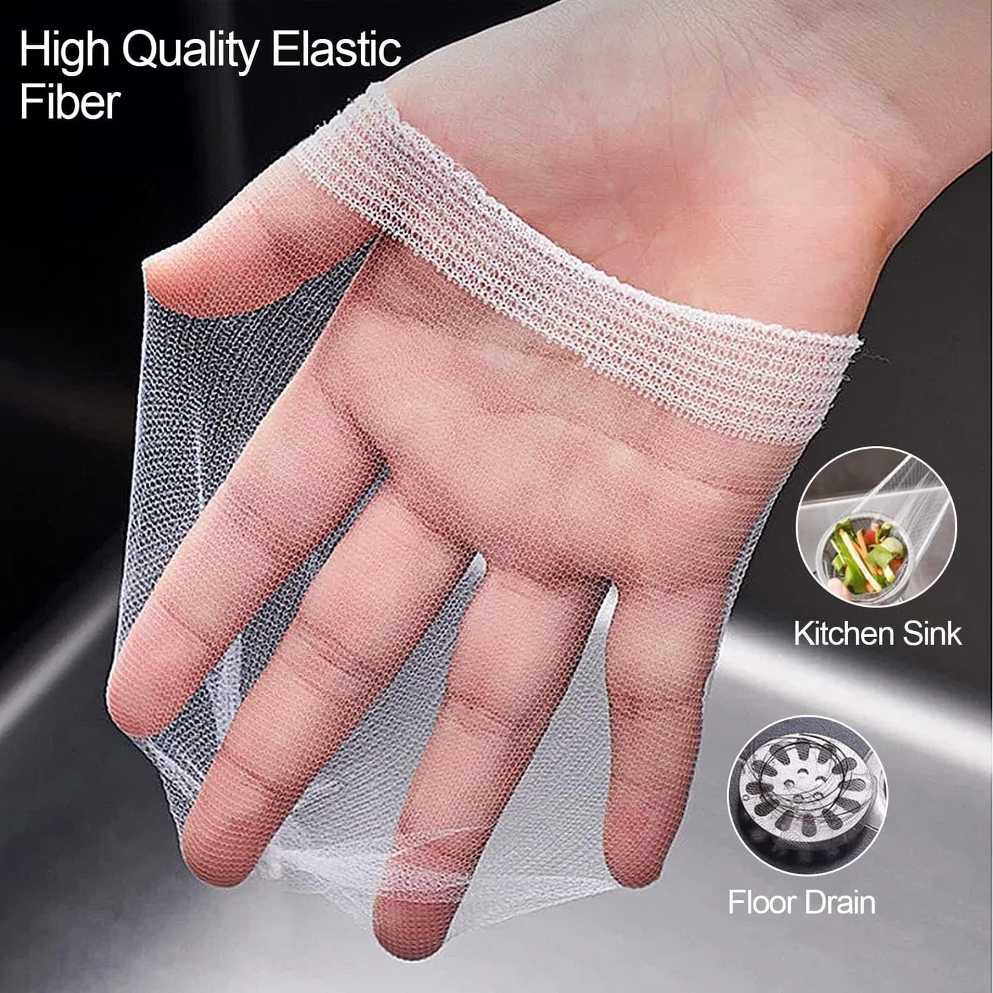 500 Pcs Mesh Sink Strainer Bag, Disposable Kitchen Sink Filter Bag Strainer Nets for Collecting Kitchen Garbage Bathroom Floor Drain