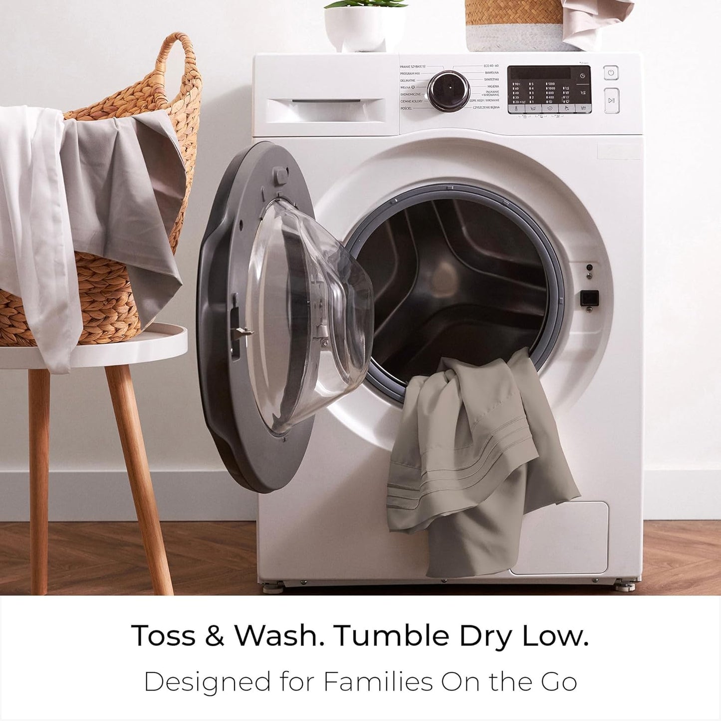 Mellanni Full Sheets Set - 4 PC Iconic Collection Bedding - Hotel Luxury, Extra Soft, Cooling Bed Sheets - Wrinkle, Fade, Stain Resistant (Full, Tan)