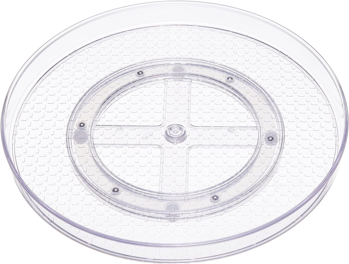 Amazon Basics Clear Lazy Susan Turntable Organizer, 12-Inch, 2-Pack