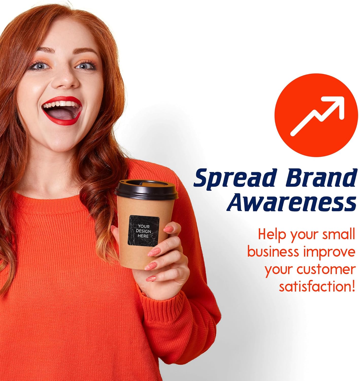 100 Custom Vinyl Stickers - Upload Your own Image, Text, Design, Logo - Personalized Logo Labels for Handmade, Packaging, Bottle, Jars, Candle, Brand Stickers (Black Marble, 2x2 Square)