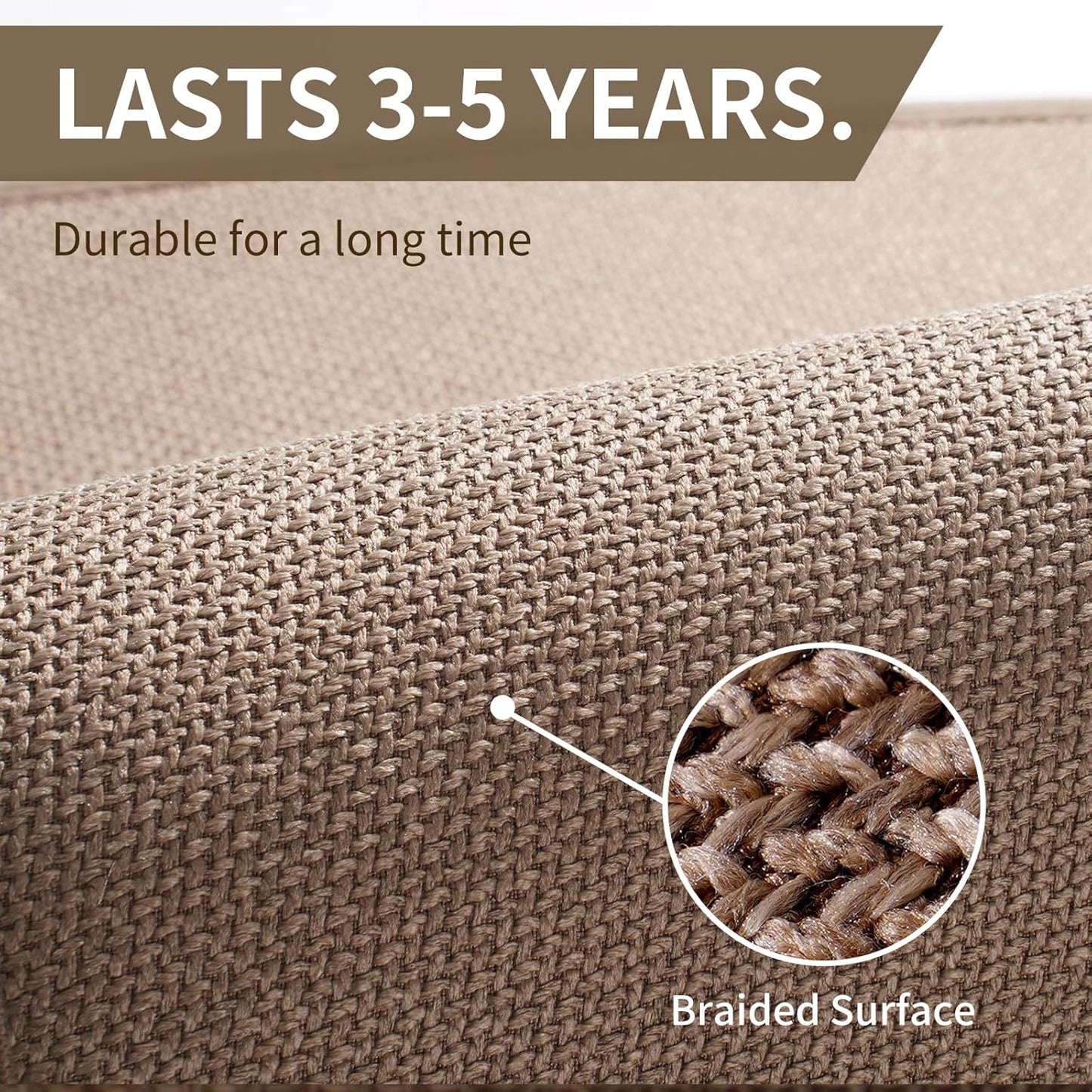 Kitchen mats for Floor, Water and Oil Absorbent Runner Rugs for Kitchen, Kitchen Mat in Front of Sink,Non-Slip and Washable Kitchen Rugs,Braided Quick Dry Kitchen Standing Mat 17x47 Brown