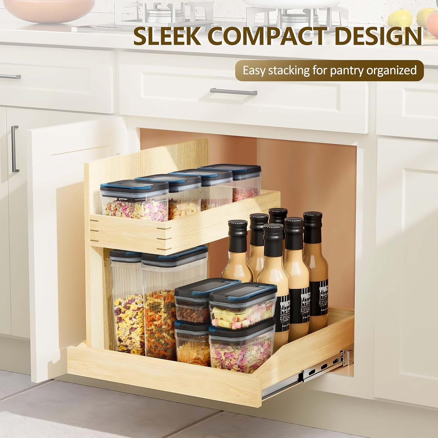 4 PACK Dog Treat Container 0.6 Qt*2+1.5 Qt+3.4 Qt, Airtight Food Storage Container, Clear Food Grade Canisters with Lids, Dog Treat Jar Food Canister Set for Dog Food, Snack, Cookie