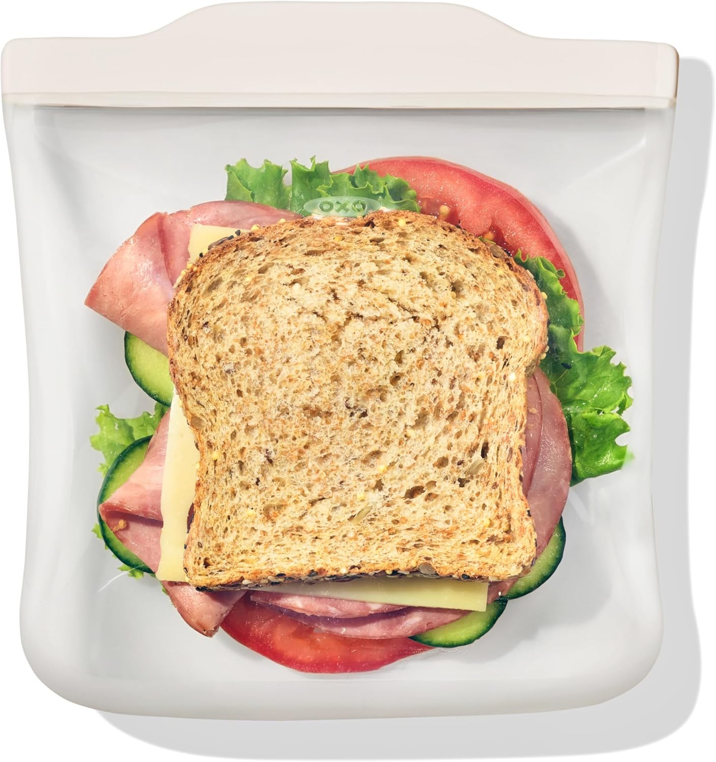 OXO Good Grips Silicone Reusable Bag – Sandwich Bag (28 oz) - Oat